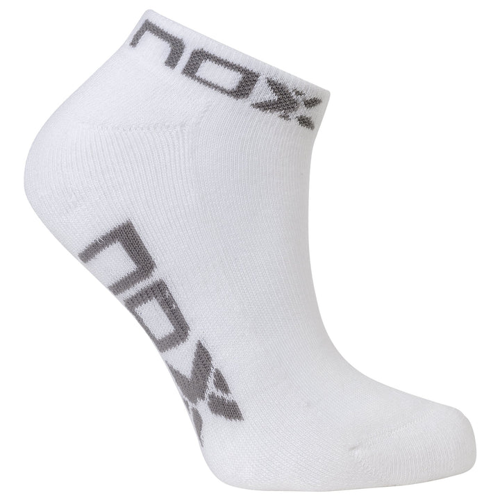 NOX ANKLE LENGTH WHITE WITH GREY LOGO WOMEN'S TECHNICAL SOCKS
