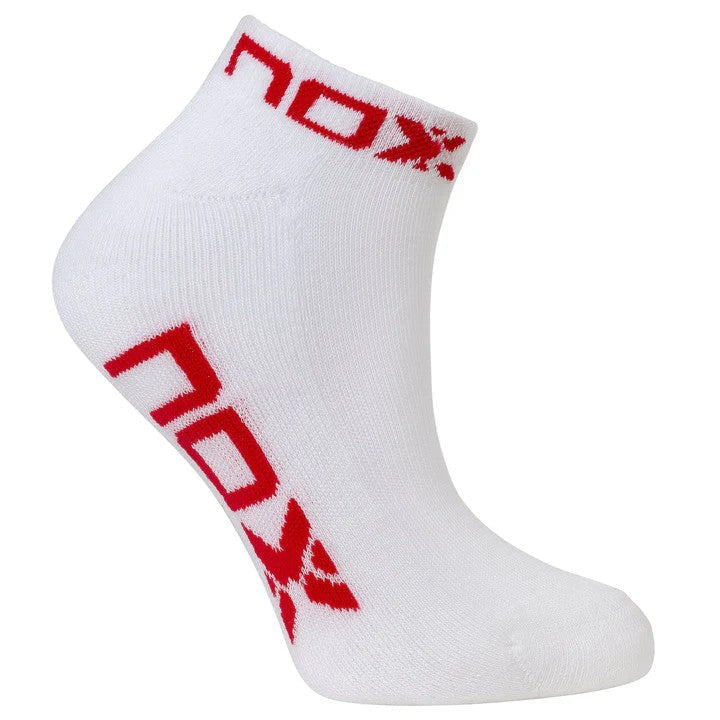 NOX ANKLE LENGHT WHITE WITH RED LOGO WOMEN´S TECHNICAL SOCKS
