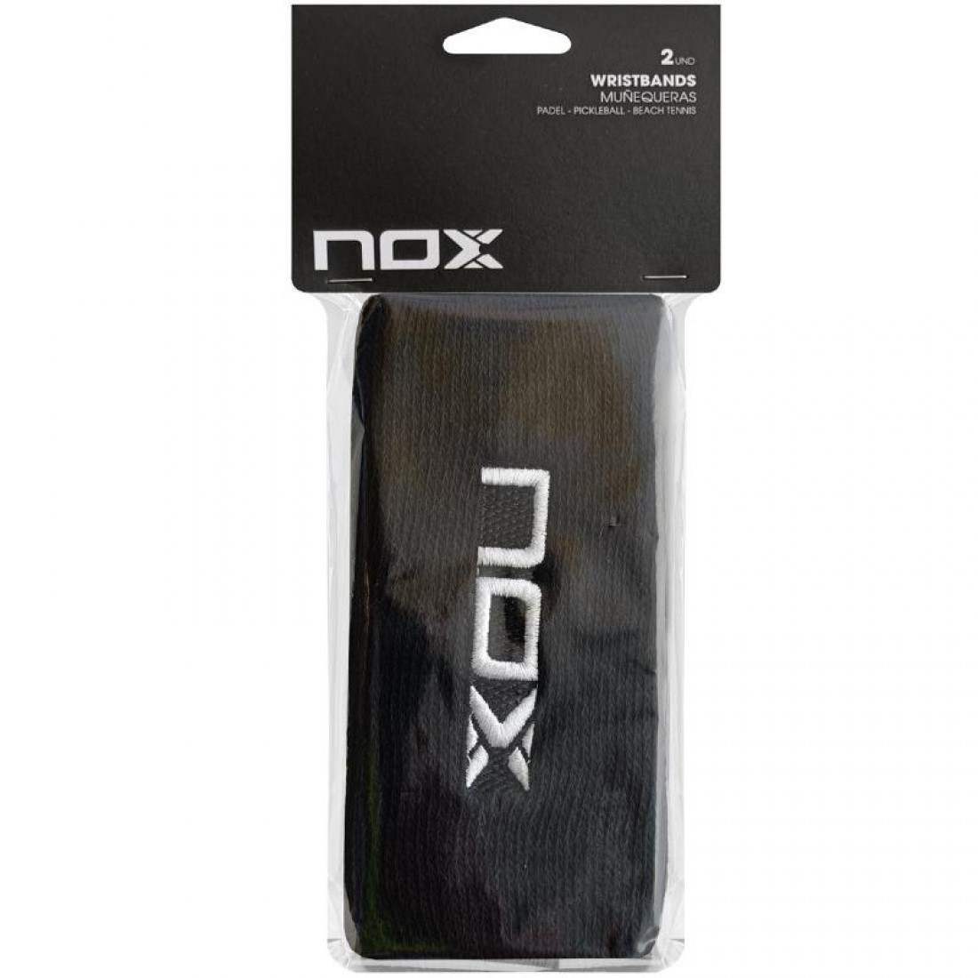 WRISTBAND NOX LONG BLACK WITH WHITE LOGO 2 UNITS