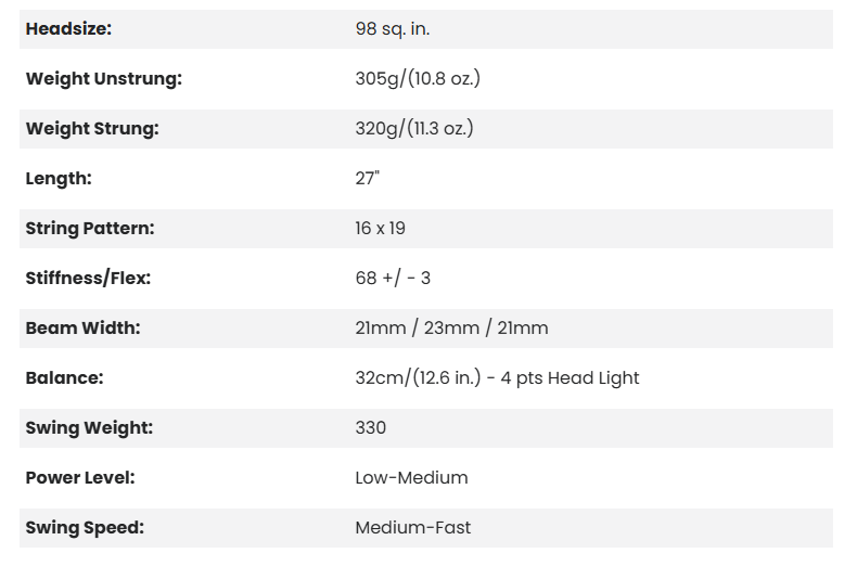 BABOLAT PURE STRIKE 98 (16x19) -2025 UNSTRUNG